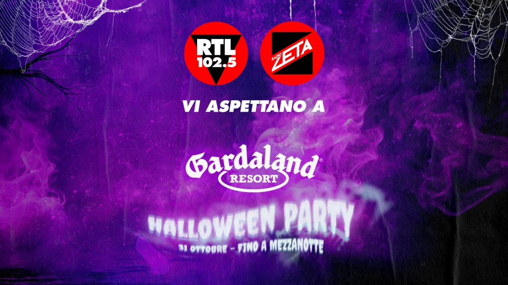 Gardaland Halloween Party: giovedì 31 ottobre con RTL 102.5 e Radio Zeta per una serata di musica e spettacolo con Giulia Laura Abbiati, Simone Palmieri, Diego Zappone, DJ Sautufau e gli Special Guest Benji & Fede, Coma_Cose e Fred De Palma