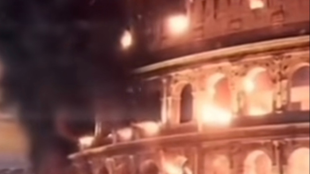 L'intelligenza artificiale colpisce ancora: Colosseo in fiamme (Video virale)