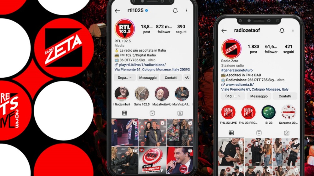 RTL 102.5 E Radio Zeta volano sui social all'Arena di Verona